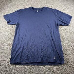 Rhoback Shirt Mens XXL Blue Short Sleeve Athletic Lightweight‎ Active Tee Shirt